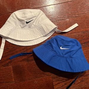 2 infant Nike bucket hats - worn once or twice - great condition